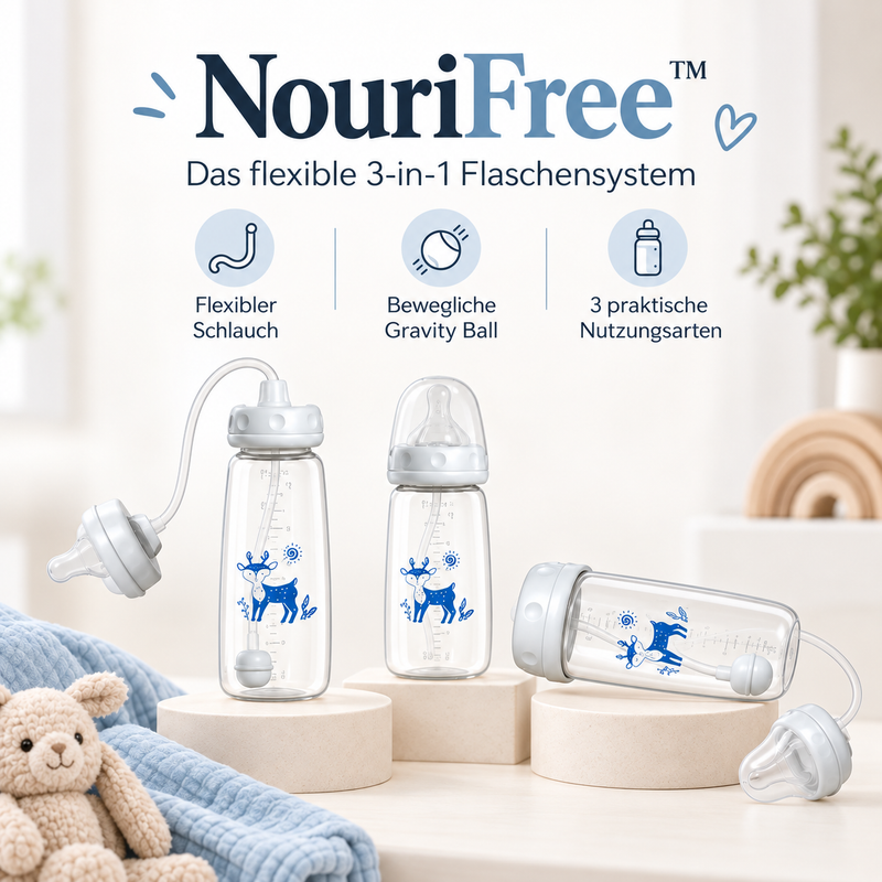 NouriFree™ – Flexibles 3-in-1 Flaschensystem