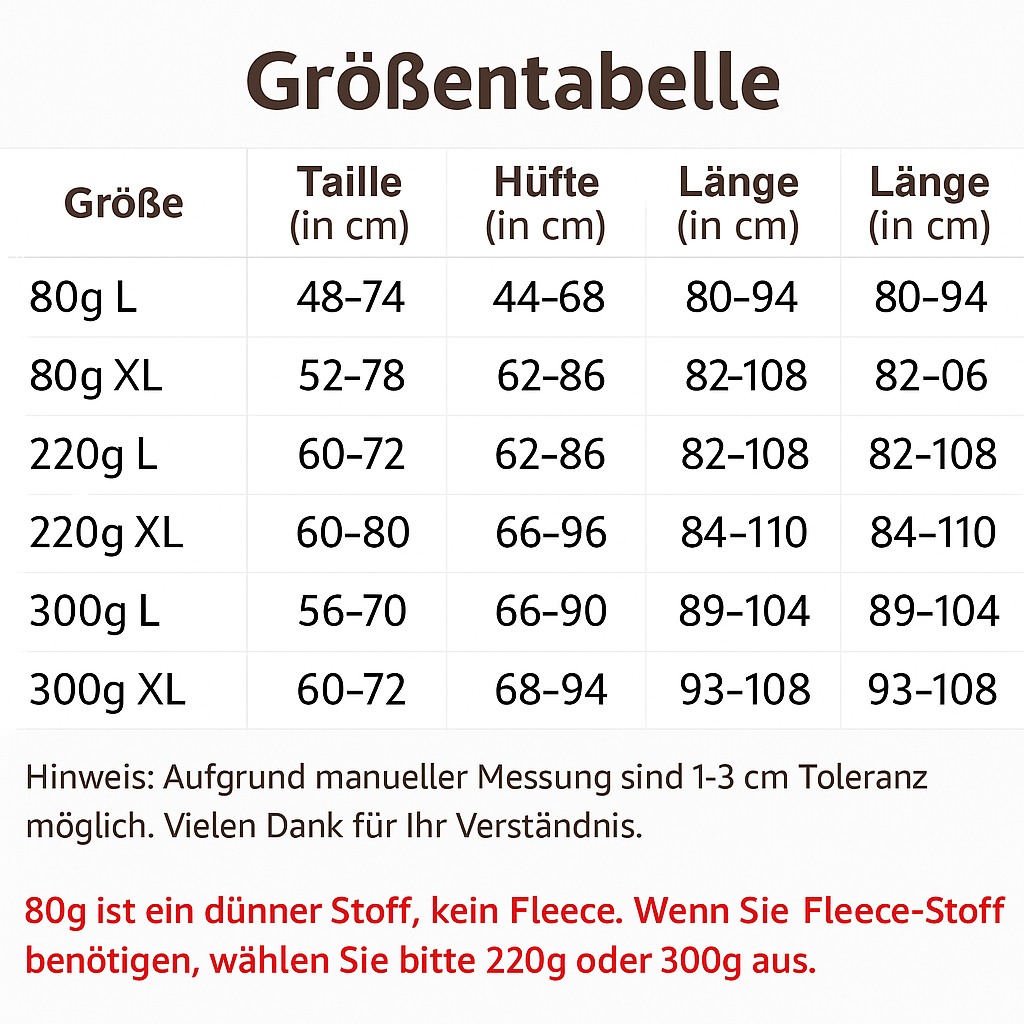 ThermaSoft™ Fleece Strumpfhose – Warm, Dehnbar & Hoher Bund | Winter-Leggings Look