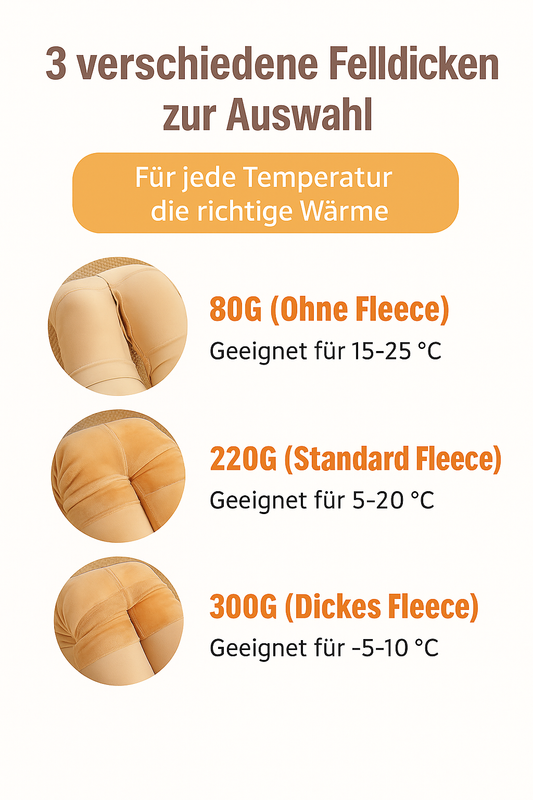 ThermaSoft™ Fleece Strumpfhose – Warm, Dehnbar & Hoher Bund | Winter-Leggings Look